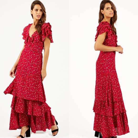 Cleobella Red Maxi Dress - Picture 5 of 11